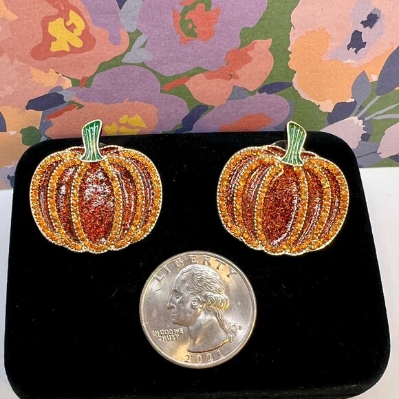 BaubleBar Pumpkin Earrings - Picture 3 of 4